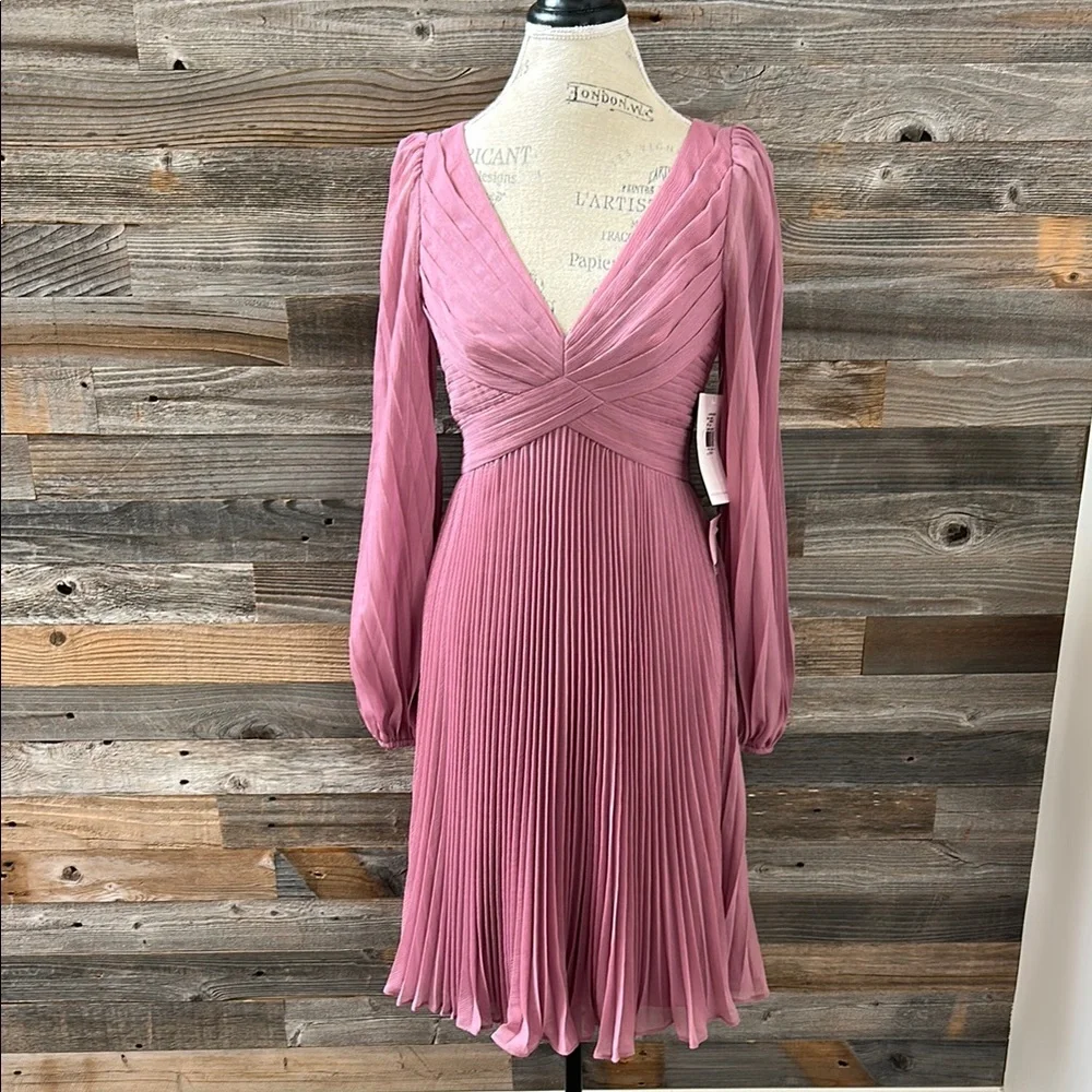 knee length dresses for ladies Misty Rose Ruffled Tulle Midi Dress main image 0